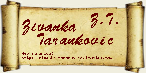 Živanka Taranković vizit kartica